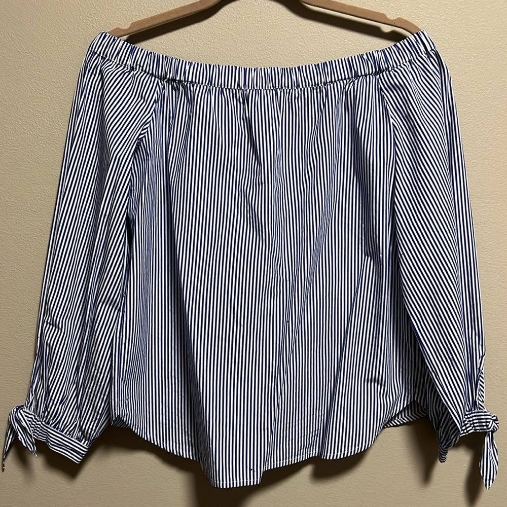 J. Crew Off-The-Shoulder Embellished Top - Picture 4 of 10